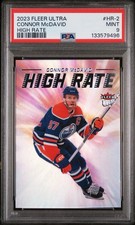 Connor McDavid HIGH RATE 2023-24 Fleer Ultra Hockey NHL #HR-2 PSA 9 Insert Card