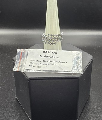 Bomb Party April 25 Ring Size 11 Passing Glances Cubic Zirconia Hematite