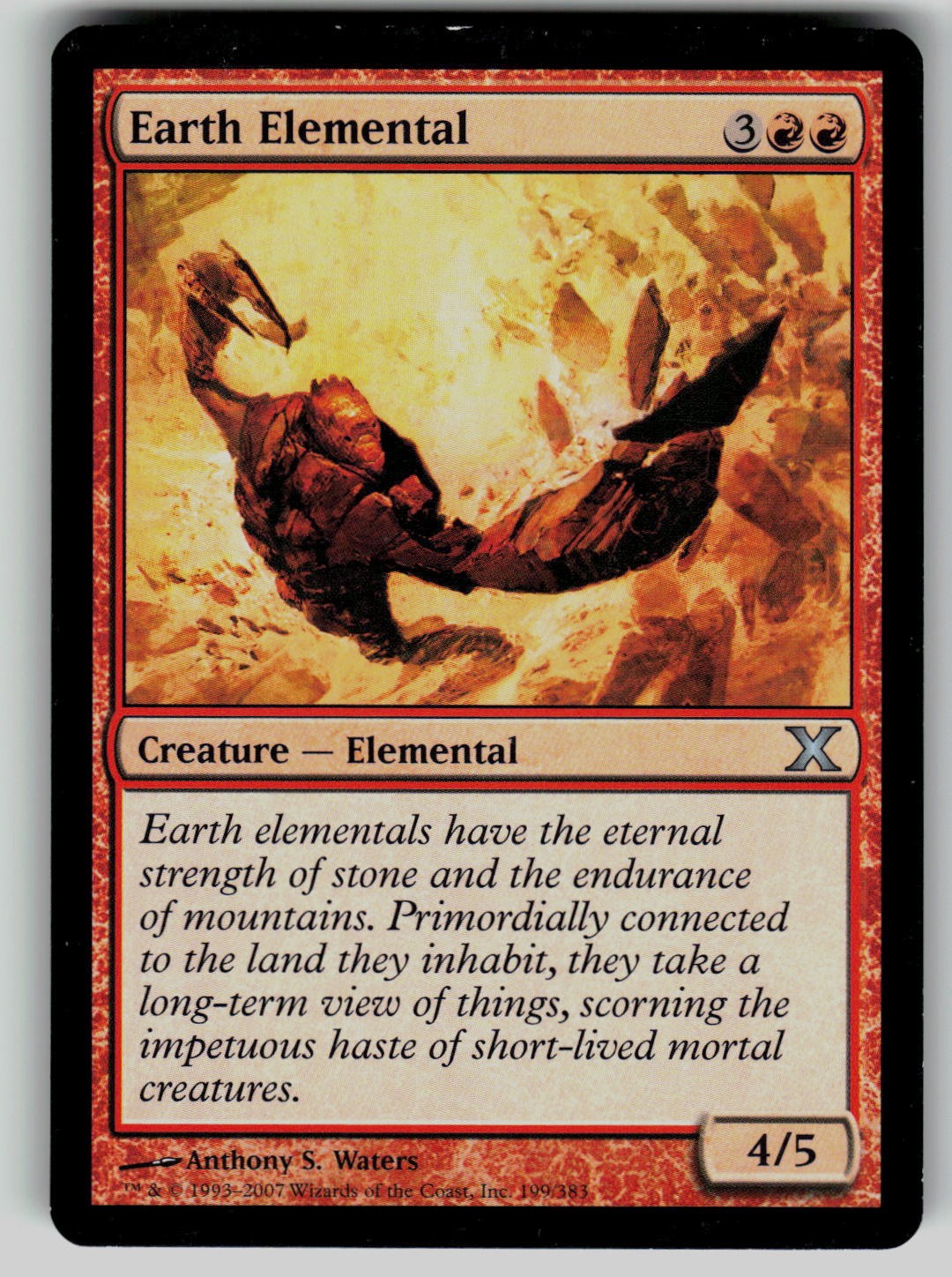 Earth Elemental 199 10th Edition Magic: The Gathering Uncommon