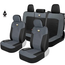 For Toyota Caterpillar Front Seat Covers Set Black Gray Car SUV Full Set Mesh