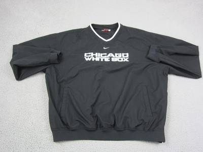 Vintage Chicago White Sox Jacket Adult 2XL XXL Black Nike Team MLB Pullover Y2K