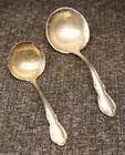 2 Vtg 1962 TOWLE Legato STERLING SILVER Ladles 6 1/2" & 5 1/4" 93g Not Scrap