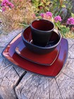 Gibson Elite Red Dinnerware Set - Dishwasher & Microwave Safe — photo 1