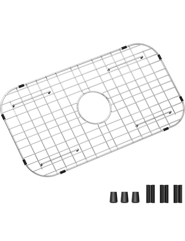 Stainless Sink Grid Protector Center Drain 26 1/16 x 14 1/16 Barn Sink