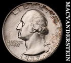 1937 Silver Washington Quarter - Choice Gem Brilliant Unc++++  Lustrous  #i6478