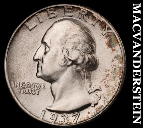 1937 Silver Washington Quarter - Choice Gem Brilliant Unc++++  Lustrous  #i6478