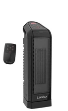 Lasko 1500W Ceramic Tower Space Heater with Remote, CT16670, Black