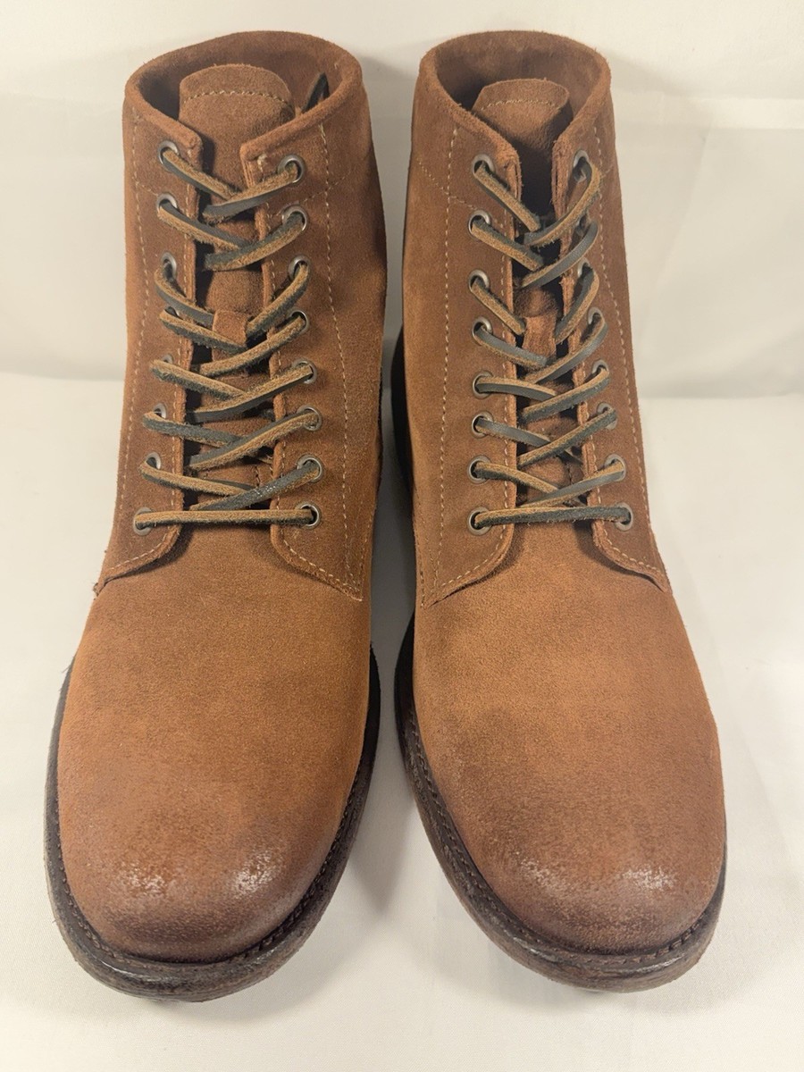 FRYE Tyler Flex Lace Up Boots Brown Suede Men display picture 2