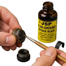 BLAK-GROUND Antique Black Patina Solution Gold Silver Jewelry Matte Thick JSP