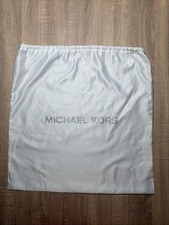 Michael Kors White Satin Drawstring X-Large Dust Bag for Handbags 21x21