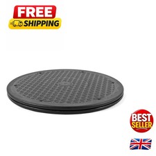 12-Inch Multi-Purpose Lazy Susan Turntable - 360&deg; Rotating Platform in Black