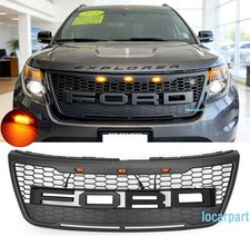 For Ford Explorer Grill 2011 2012 13 2014 2015 Grille Wlettersled Matte Black