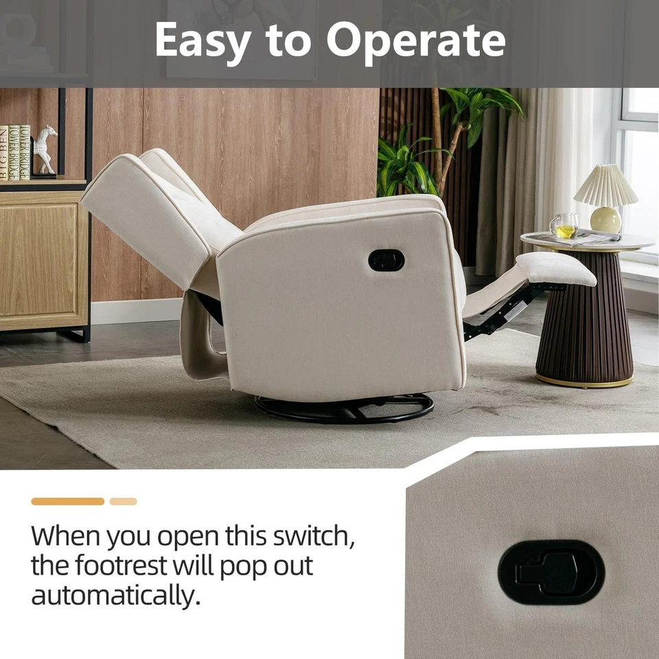 Silla reclinable basculante giratoria CANMOV, silla planeadora infantil Foto 4 de 4