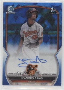 2023 Bowman Sapphire Edition Chrome Prospects Auto Leandro Arias #BSPA-LA Auto