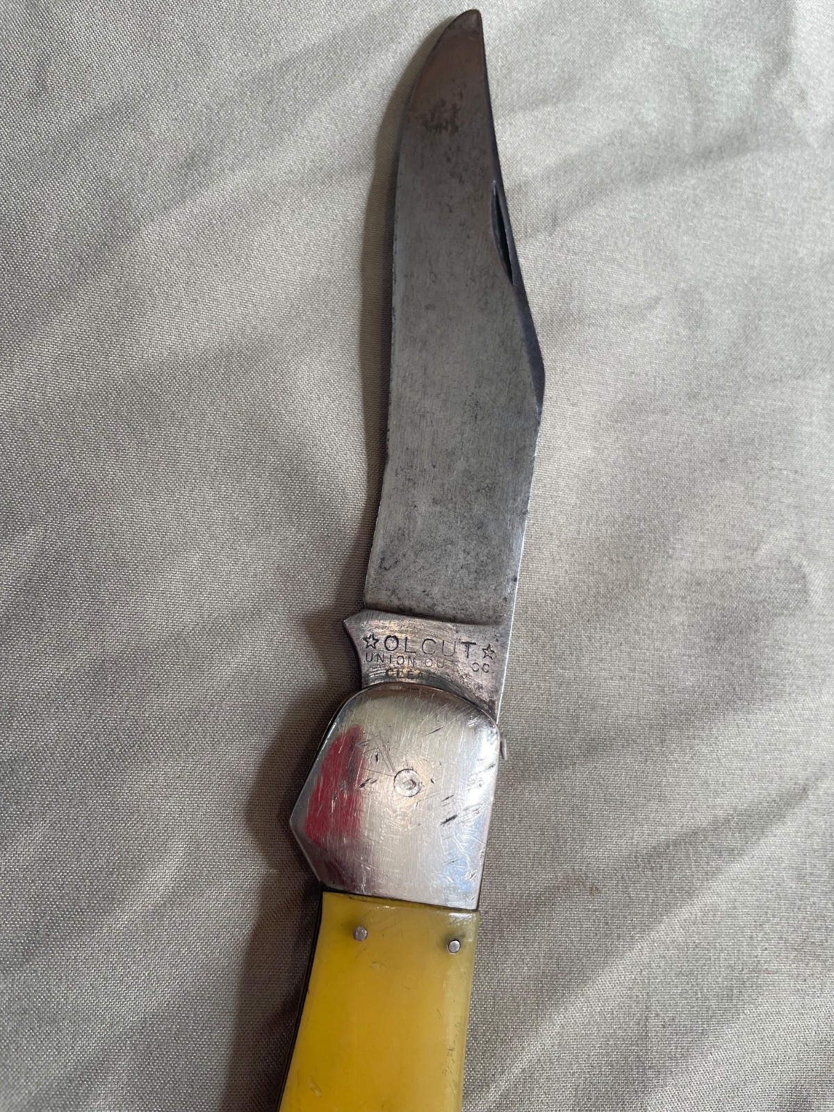 vintage olcut pocket knife circa 1920-1940s coke bottle large