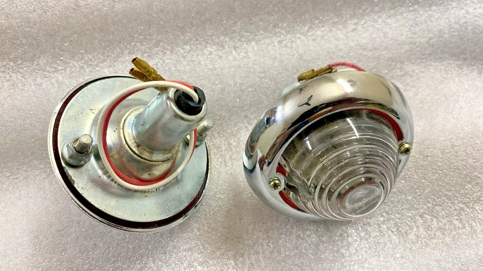 JEEP WILLYS Parking Turn 信号指示器 透明玻璃灯对铬 — 第 2/4 张图片