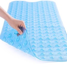 Shower Mat Extra Long 16 x 39 Non-Slip Bath Mat for Tub with Suction Cups a...