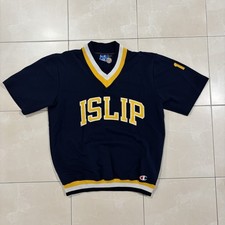 True Vintage Champion Jersey USA Made Men’s Small Islip NY Nylon Muscle Baby Tee