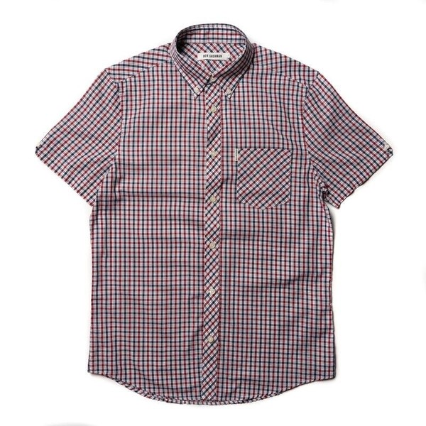 Men Ben Sherman Shirt Red Cotton S