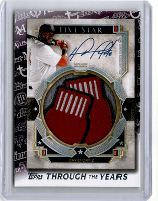 ダイタク　シブゴゴ カード 2018 Topps Five Star Autograph Jumbo Patch David Ortiz TTY-13 2021
