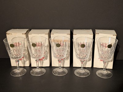 Vintage KANNEY Princess Grace Goblets Set of 5 - In Original Boxes