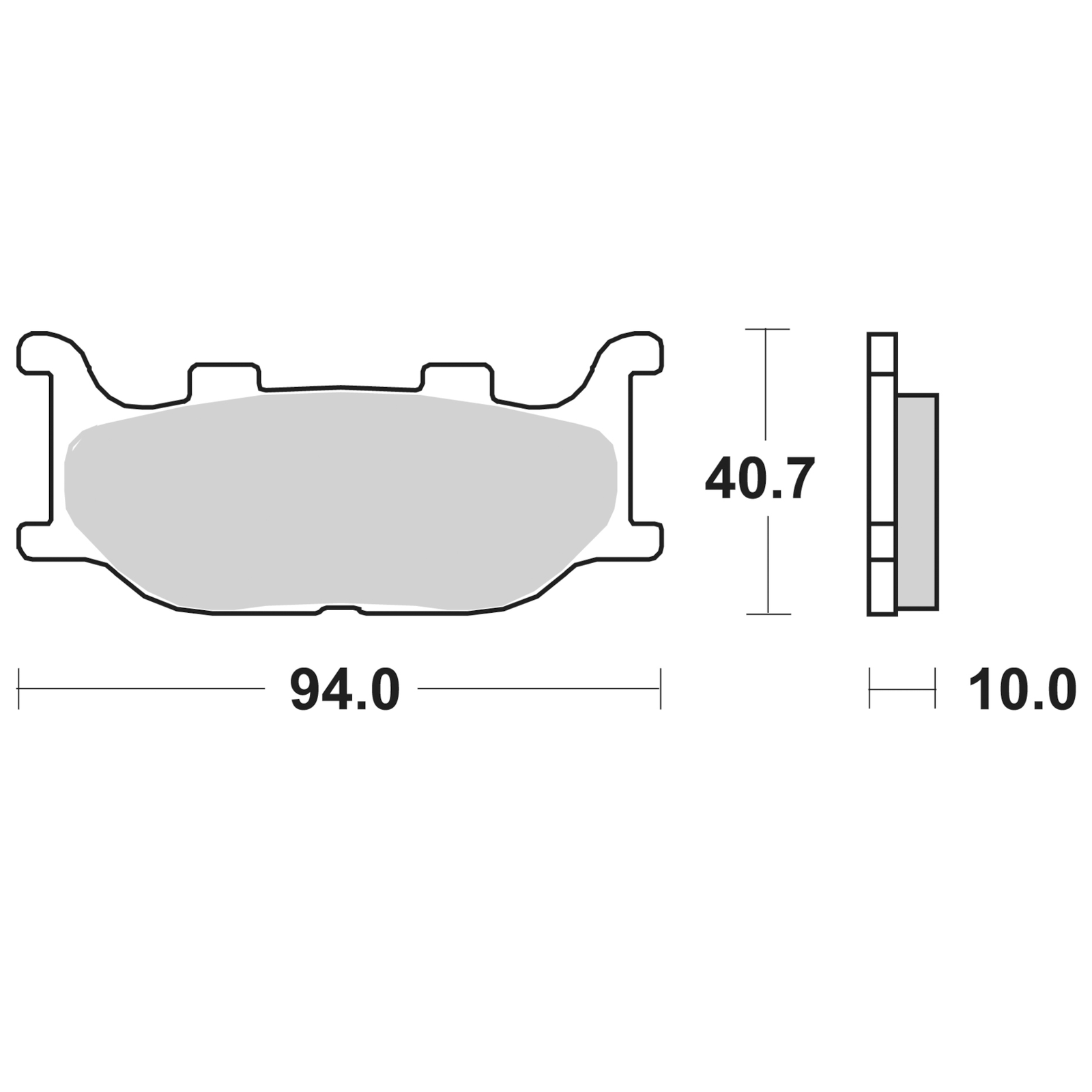 BAR Of Brake SBS p128-hf for Moto Spare Parts Accessories Pieces Refills - Image 2