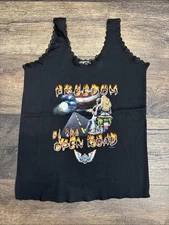 Vintage Harley Davidson Freedom Of The Open Road Lace Black Tank Top USA Size L