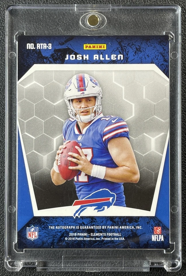 JOSH ALLEN 2018 PANINI ELEMENTS #RTA-3 ROOKIE TITANIUM AUTO COPPER RC /99 BILLS - Image 2 of 2