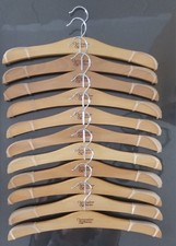 Vintage Christopher Banks wooden double-sided hangers w/removable rubber grips.