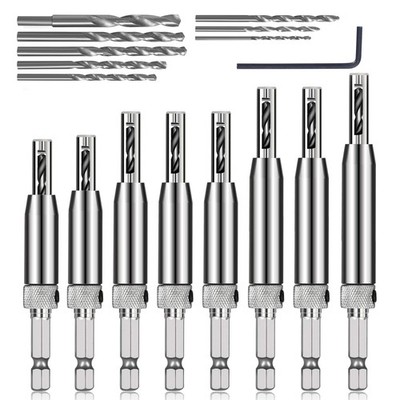 17pcs VIX Bits Self Centering Drill Bit Set, 1/4'' Hex Shank Self Centering Hi