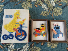 Vintage Sesame Street Needlepoint Set