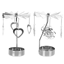 2 Pcs Decorative Candle Holder Iron Candlestick for Romantic Party