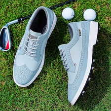 Men Rubber Sole Golf Shoes Sports Non-Slip Golfer Walking Sneakers Lightweight