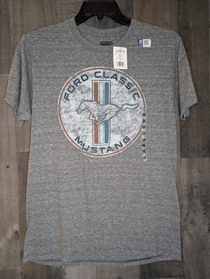 FORD Official Licensed Product Mens MEDIUM Gray T-Shirt Mustang American Muscle