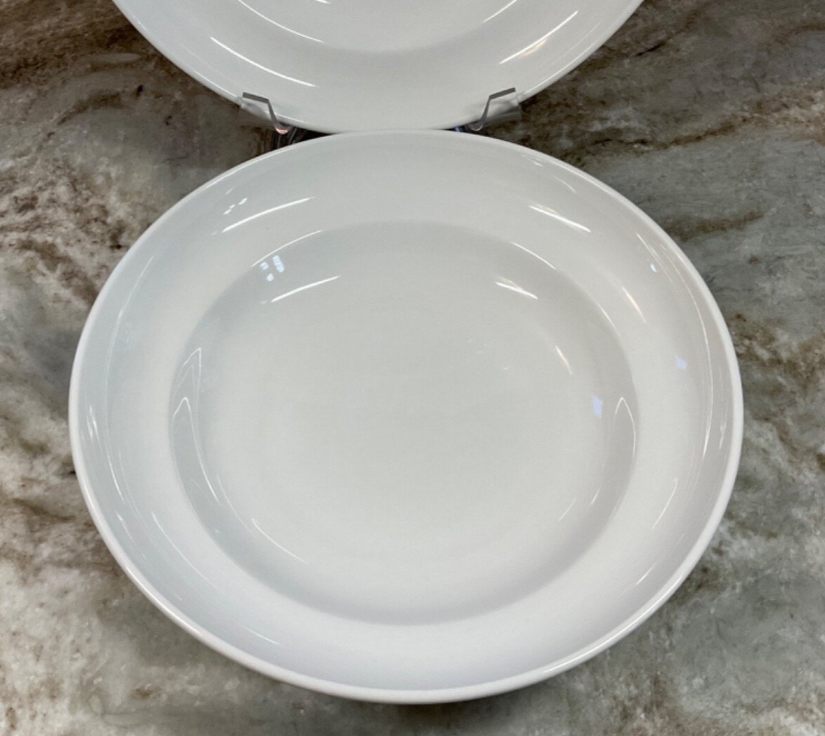 Fine Porcelain Pasta Bowls Euro Ceramica White Essential. Set Of 2 New.