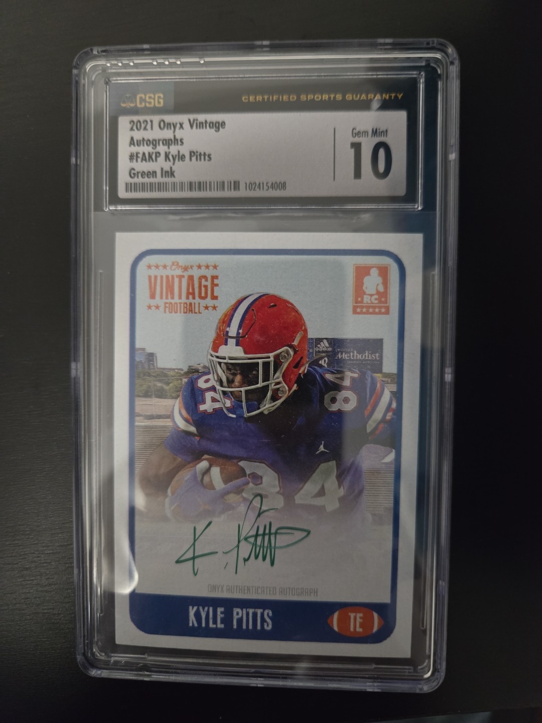 Kyle Pitts Onyx Vintage #FAKP Autograph-Green