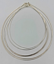 1.3mm 1.5mm Round Omega Chain 161820 Inch Sterling Silver 925 Italian Necklace
