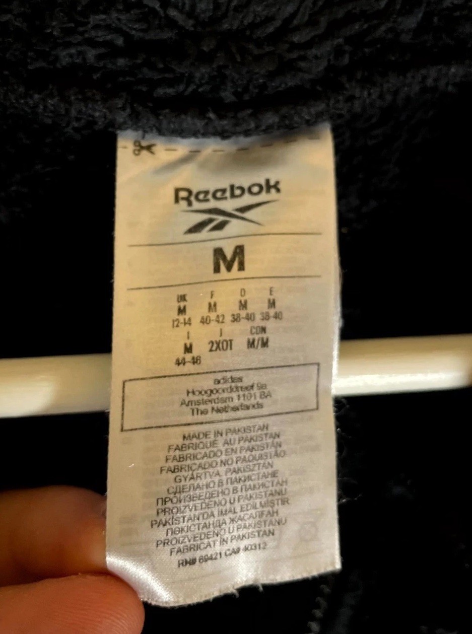 Reebok MYT Cozy Fleece Jacket Womens M Black Relaxed Fit 1/4 Zip Sweatshirt thumbnail 5