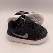 Nike Free Run 2 Black White Size 3C Toddler Infant Slip On