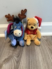 Disney Store Mini Bean Bag 8  Plush Reindeer Eeyore  Winnie The Pooh NWT VTG