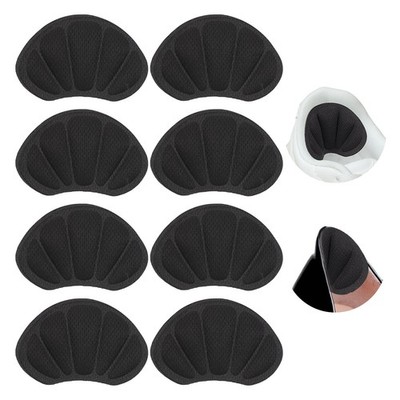 4 Pairs Heel Grips 0.2'' Thick Heel Cushion Pads Cushion Liners, Black