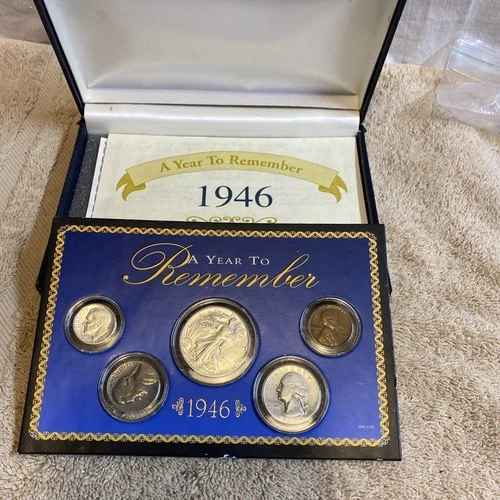 1946 Standing Liberty 1/2 Quarter ,  Dime Silver Year To Remember Collectible
