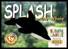 1999 Beanie Babies Series 2 Splash the Whale  #223