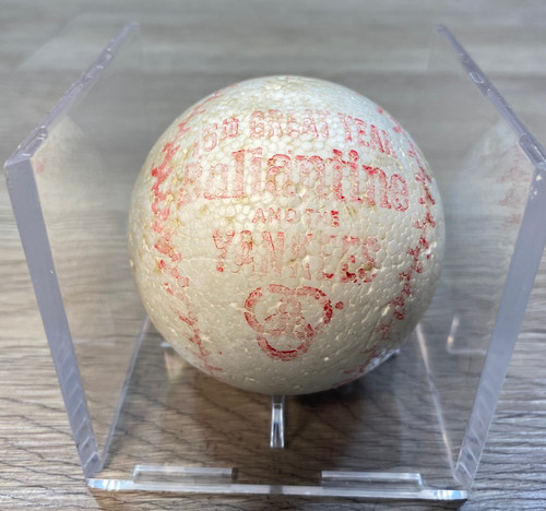Vintage 40s/50s Beer Baseball New York Yankees & Ballantine Beer Styrofoam Promo