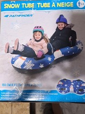 Pathfinder Blue With Polar Bear Print Double Snow Tube. Ages 3-6. 155cmx85cm
