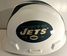 MSA V-Gard Hard Hat White ANSI Class E Ratchet Suspension Jets Logo