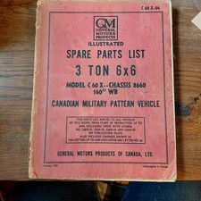 ?Rare 1945 WW2 GM Canada CMP 3-Ton 6x6 Spare Parts List Manual - C60X Chassis