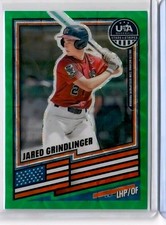 JARED GRINDLINGER 2026 Panini Stars & Stripes #87 GREEN SCOPE PRIZM 82/99