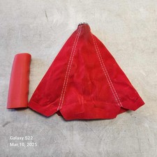 1999-2003 Mazda Protege Red Shift Boot And Emergency Brake Handle Cover 1999-2003 Mazda Protege Red Shift Boot And Emergency Brake Handle Cover