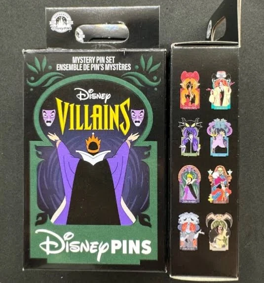 Disney “Villains” Mystery Pin Box (1 box, 2 pins) NEW SEALED